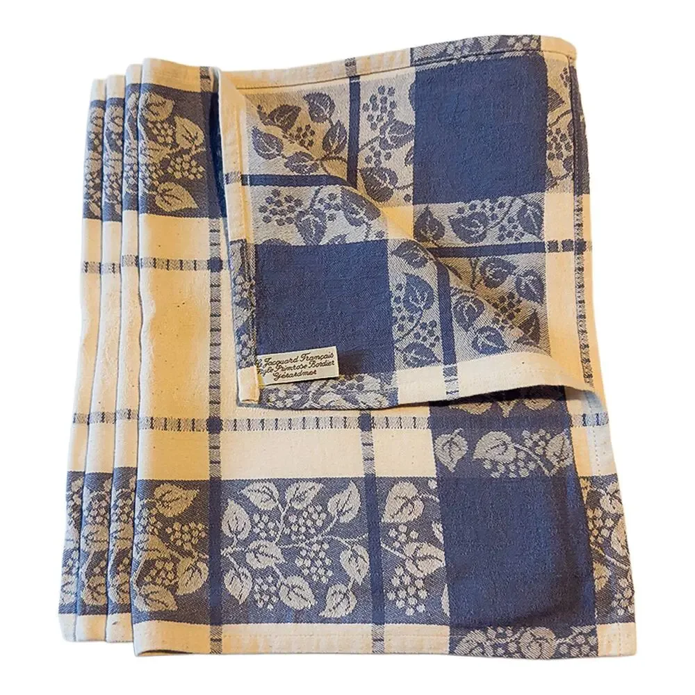 Le Jacquard Francais Primrose Bordier Blue/Ivory 19" x 12" Placemats Set of 4 - Picture 3 of 9